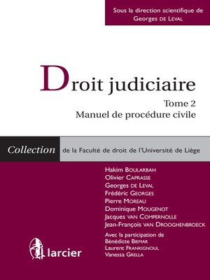 cover image of Droit judiciaire